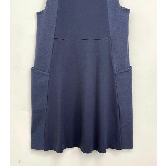 NWT COS Wool-Blend Mixed Media A-Line Minimalist Jumper Shift Dress Pocket Large - Picture 9 of 13